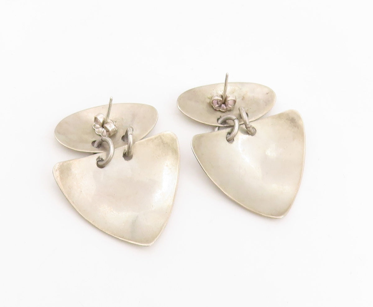 925 Sterling Silver Vintage Earrings Etched Celestial Shooting Star Drop EG13807
