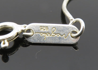 925 Sterling Silver  Vintage Shiny Open Rain Drop Chain Necklace  NE3454