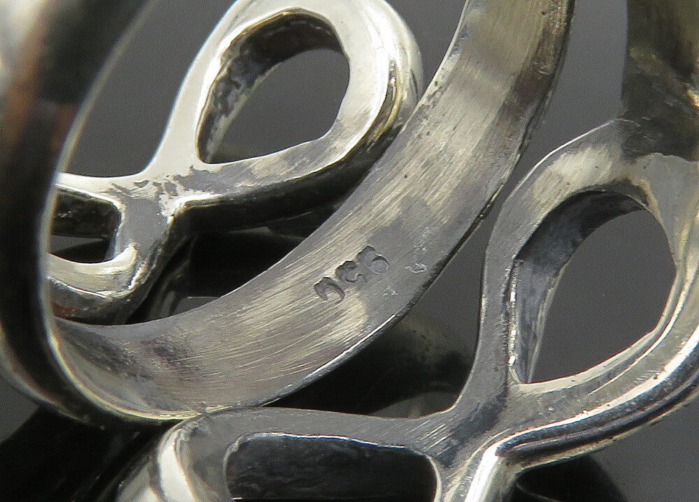 925 Sterling Silver   Vintage Shiny Infinity Bypass Band Ring Sz 8.5  RG23404