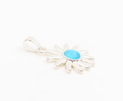 925 Sterling Silver Vintage Pendant Cat Eye Modernist Sea Urchin Charm  PT25682