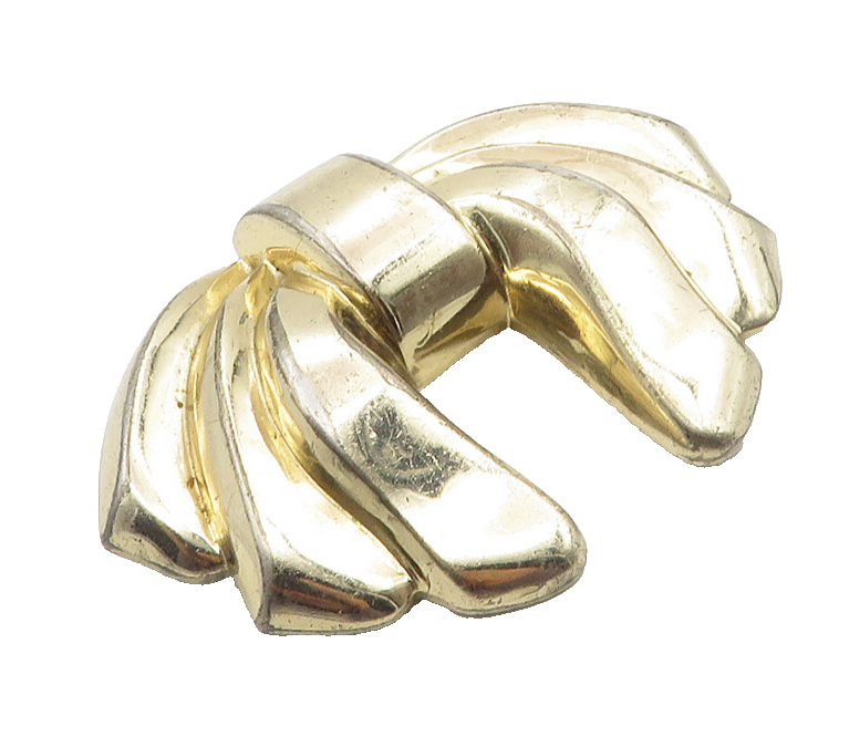 MONET 925 Sterling Silver  Vintage Shiny Ribbon Bow Motif Brooch Pin  BP4040