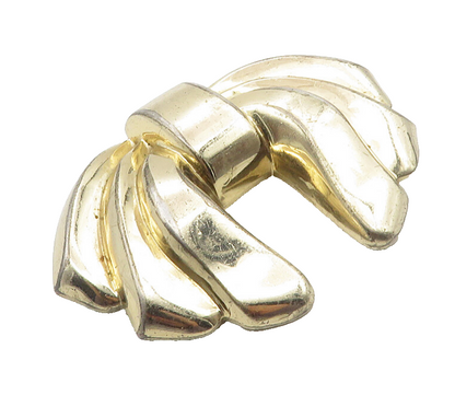 MONET 925 Sterling Silver  Vintage Shiny Ribbon Bow Motif Brooch Pin  BP4040
