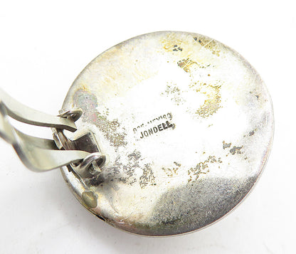 JONDELL MEXICO 925 Silver  Vintage Round Spiral Dome Pierce Earrings  EG2379