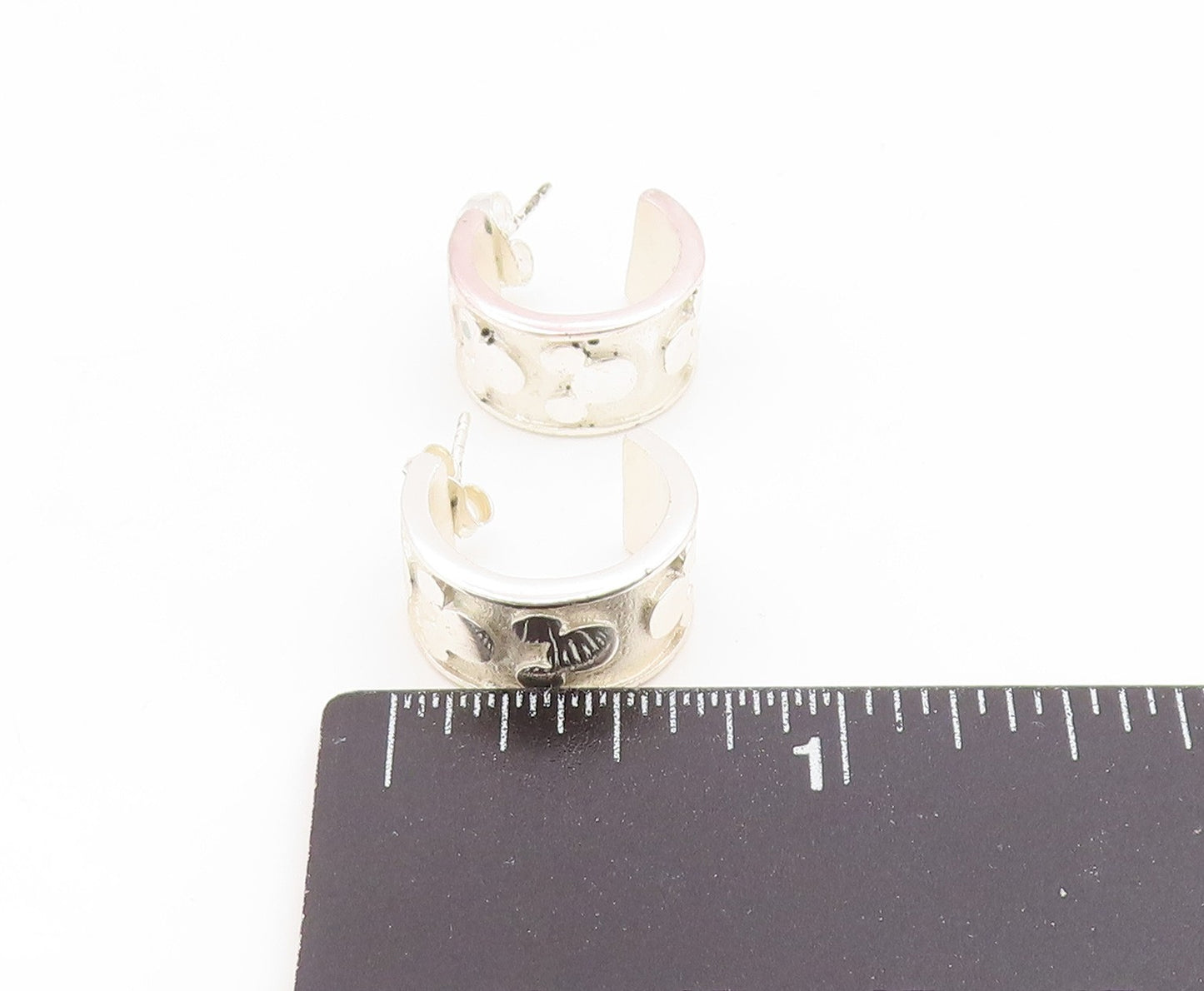 925 Sterling Silver Vintage Earrings Disney Mickey Mouse Head Cutout  EG14185