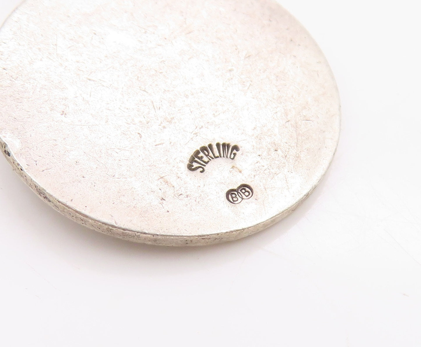 925 Sterling Silver Vintage Pendant Religious St. Christopher Coin  PT24678