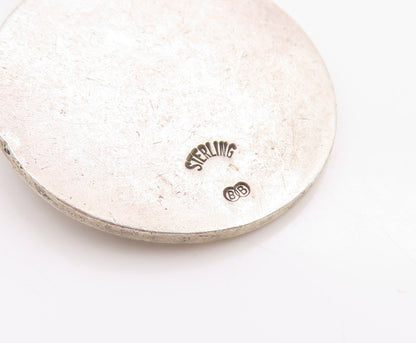 925 Sterling Silver Vintage Pendant Religious St. Christopher Coin  PT24678