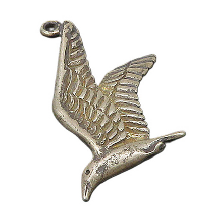DESIGNER 925 Sterling Silver  Vintage Dark Tone Flying Bird Pendant  PT17119