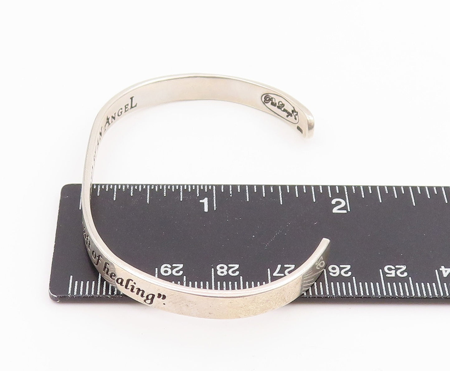 925 Sterling Silver Vintage Bracelet PAT LONGO Engraved Serenity Prayer  BT11642