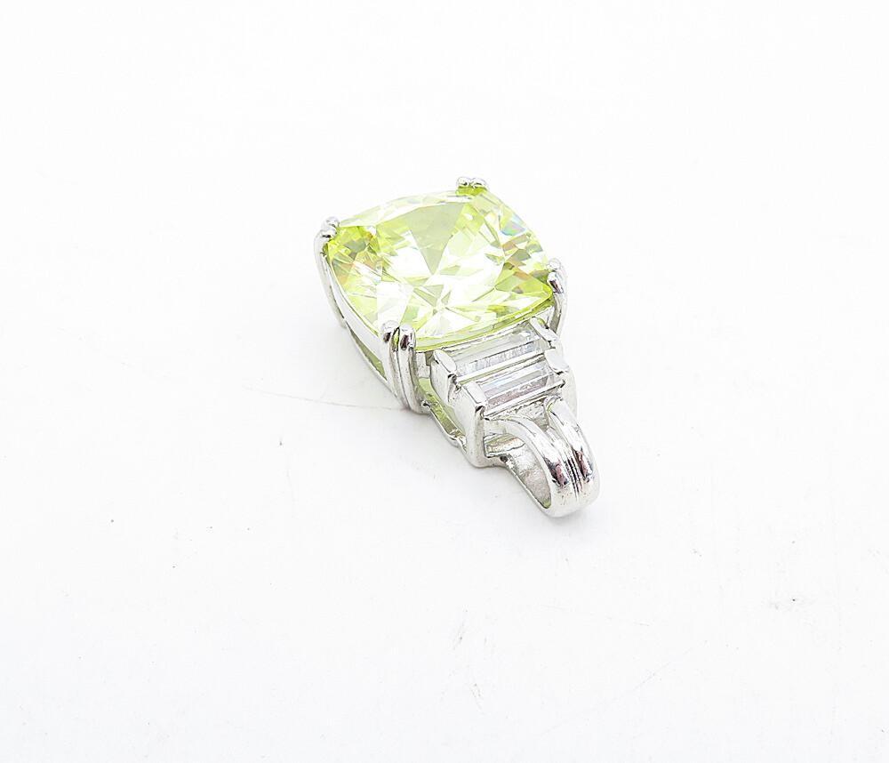 ROSS SIMON 925 Sterling Silver  Green & White Cubic Zirconia Pendant  PT3610
