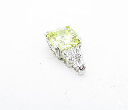 ROSS SIMON 925 Sterling Silver  Green & White Cubic Zirconia Pendant  PT3610