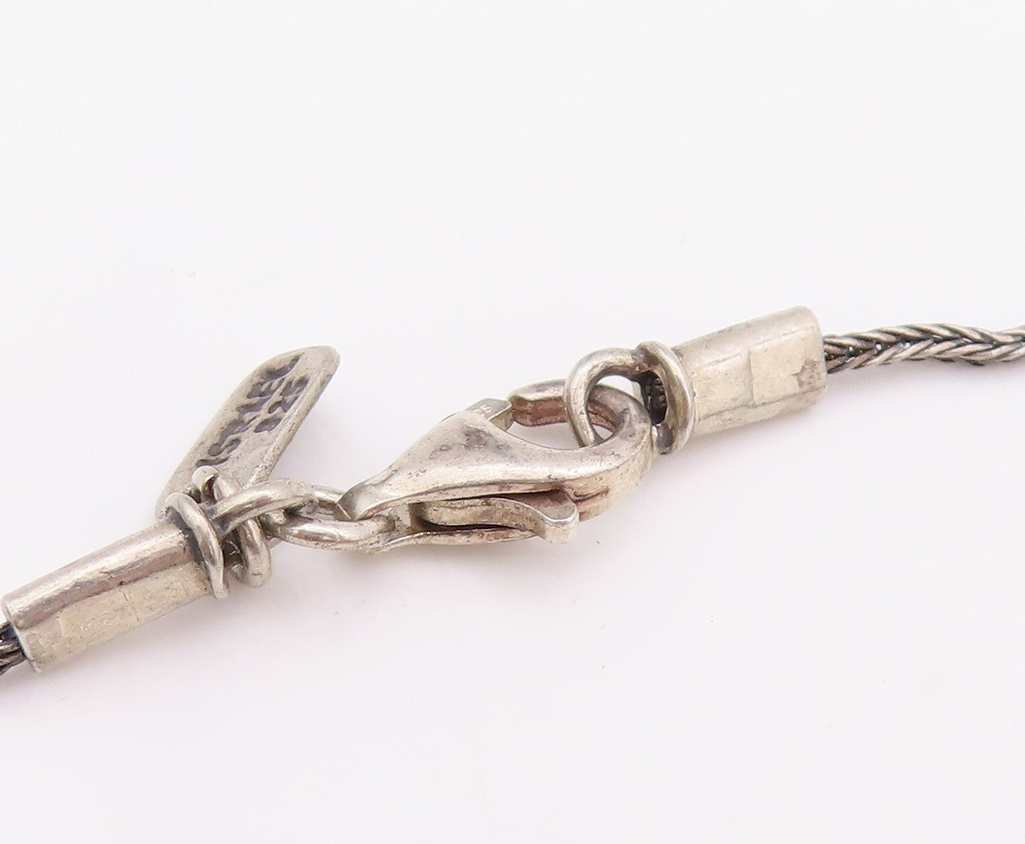 925 Sterling Silver Vintage Necklace SHABLOOL ISRAEL Carved Round Pendent NE4318