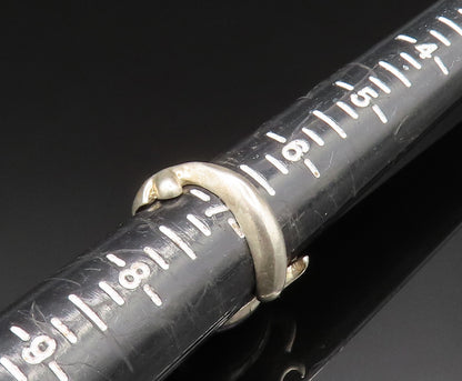 925 Sterling Silver  Vintage Cabochon Sodalite Swirl Bypass Ring Sz 7  RG25003