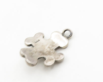 925 Sterling Silver  Vintage Dark Tone Swirl Cross Petite Pendant  PT15104