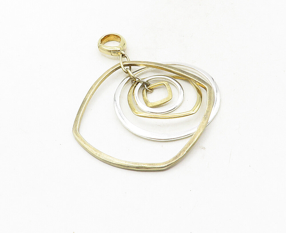 CAROLEE 925 Sterling Silver  Vintage Shiny Two Tone Graduated Pendant  PT7177