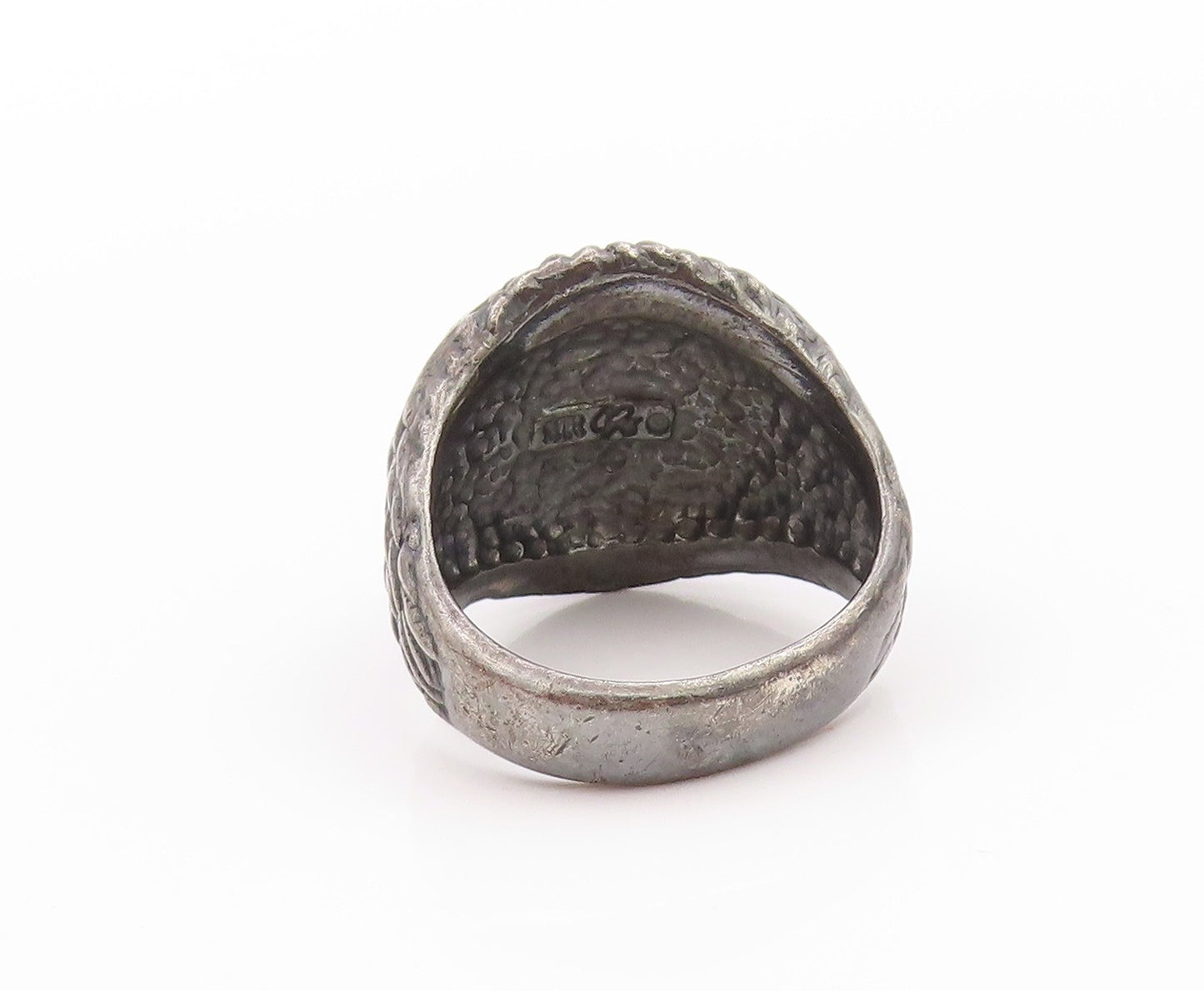925 Sterling Silver Vintage Ring CAROLYN POLLACK American Eagle  Sz 11.5 RG32553