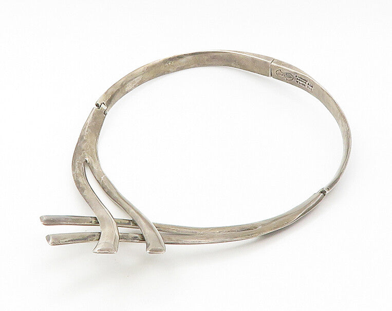 MIGUEL PINEDA MEXICO 925 Silver  Vintage Rare Heavy Collar Necklace  NE2920