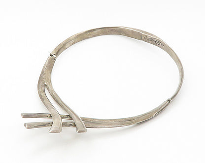 MIGUEL PINEDA MEXICO 925 Silver  Vintage Rare Heavy Collar Necklace  NE2920