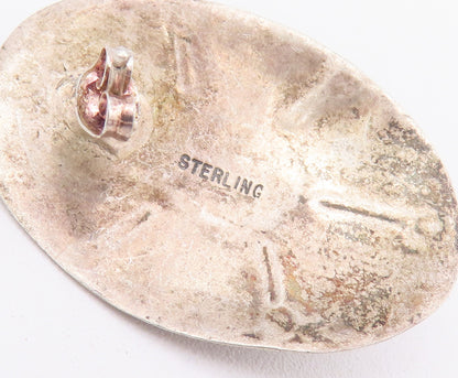 925 Sterling Silver Vintage Earrings Southwestern Etched Alexandrite EG12913