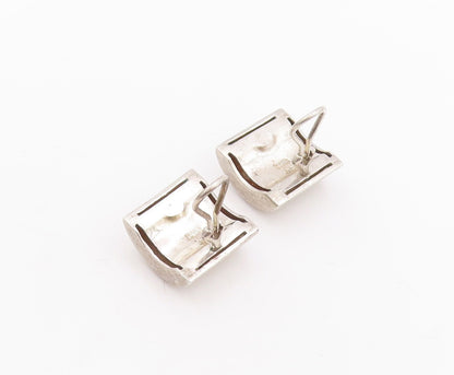 925 Sterling Silver Vintage Earrings MICHAEL DAWKINS Designer Beaded   EG13131