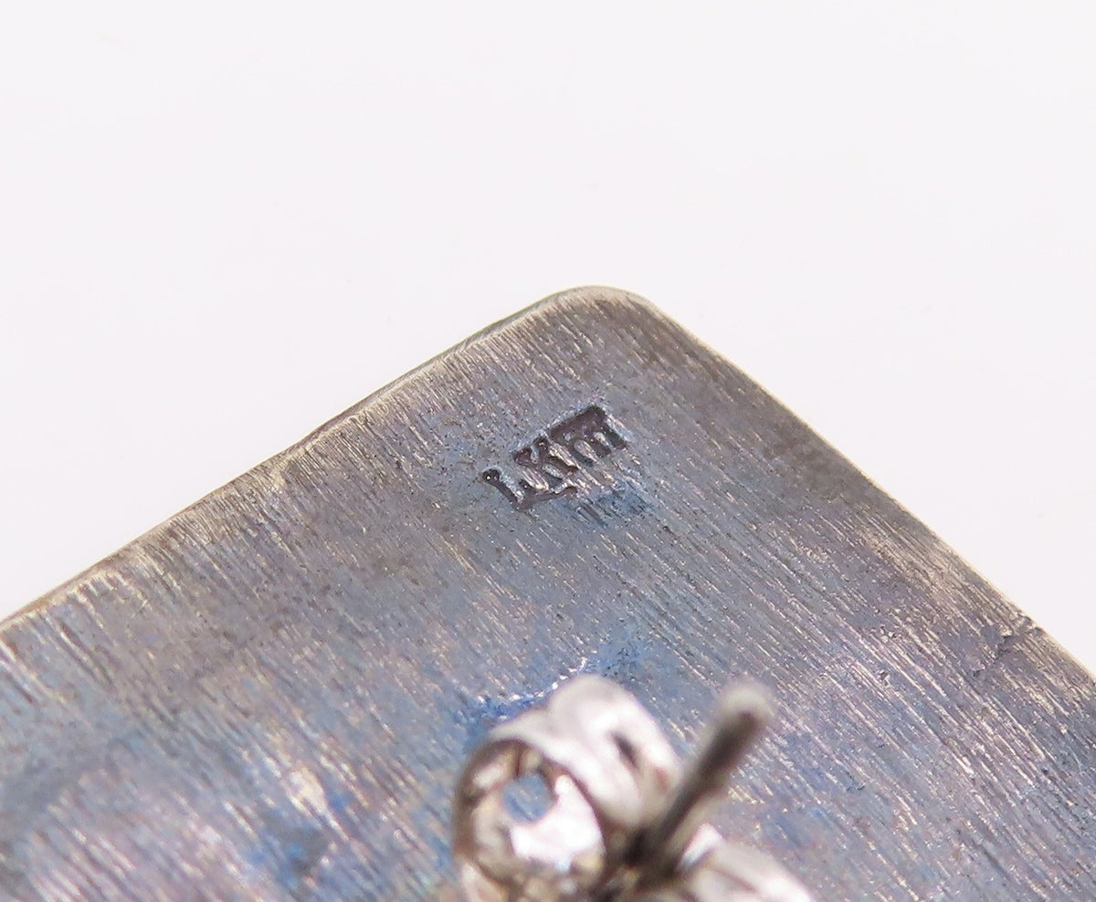 925 Sterling Silver Vintage Earrings Engraved Geometric Tribal Dangle  EG14125