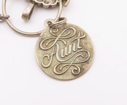 925 Sterling Silver  Vintage Happy Birthday Aunt & Mother Pendant  PT16733