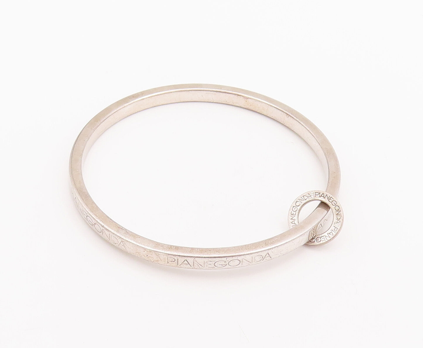 925 Sterling Silver Vintage Pendant PIANEGONDA Minimalist Large Ring  PT22905
