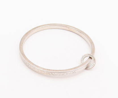 925 Sterling Silver Vintage Pendant PIANEGONDA Minimalist Large Ring  PT22905