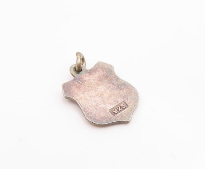 925 Sterling Silver  Vintage Enamel Cologne Germany Souvenir Pendant  PT18524