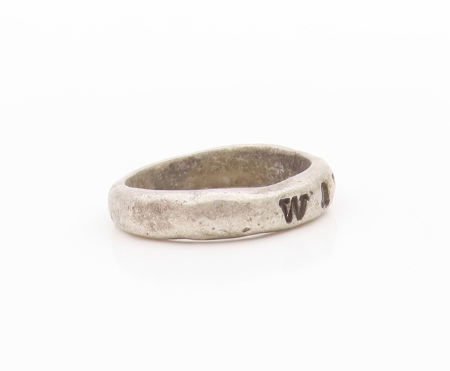925 Sterling Silver Vintage Ring Antique Minimalist Warren Etched  Sz 5  RG33412