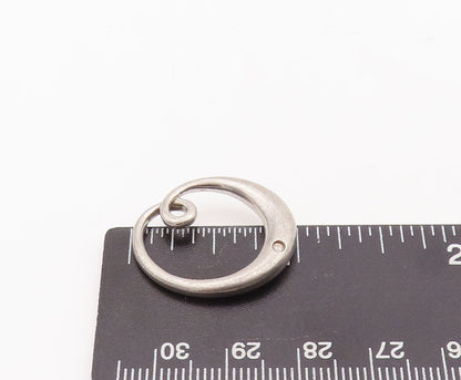925 Sterling Silver Vintage Pendant Designer Loop With Diamond Inlay  PT23425