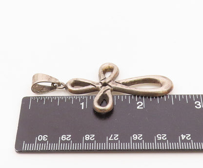 MEXICO 925 Sterling Silver  Vintage Infinity Religious Cross Pendant  PT20264