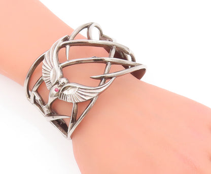 925 Sterling Silver Vintage Bracelet STEPHEN WEBSTER Cutout Rare Phoenix BT10458