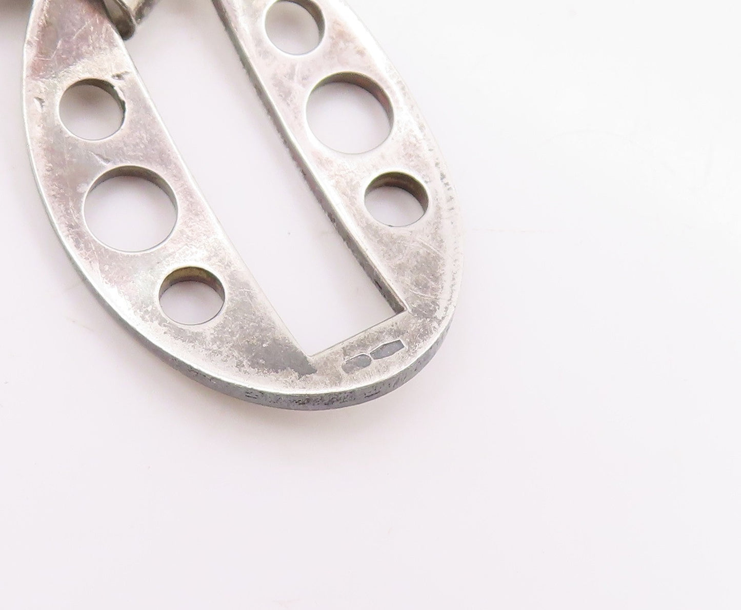 925 Sterling Silver Vintage Bracelet EUROPE Geometric Cut Out Link Chain BT11442