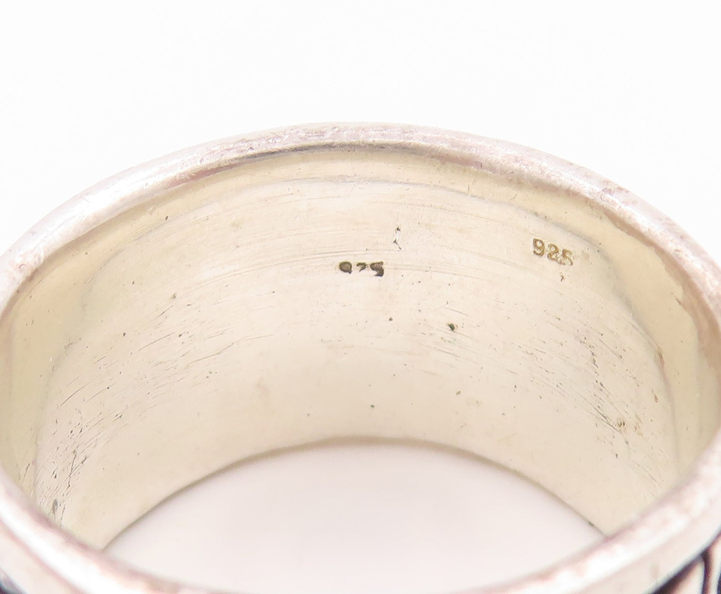 925 Sterling Silver Vintage Ring Celtic Knots Design Etched  Sz 10.5  RG32656