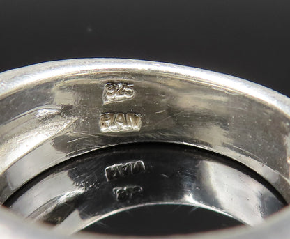 925 Sterling Silver  Vintage Smooth Center Rolo Link Band Ring Sz 9  RG25373