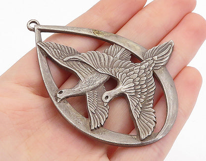 WALLACE 925 Sterling Silver  Vintage Peace On Earth 1972 Birds Pendant  PT4502