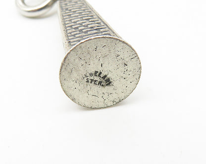 925 Sterling Silver  Vintage Petite Dark Tone Light House Drop Pendant  PT8415