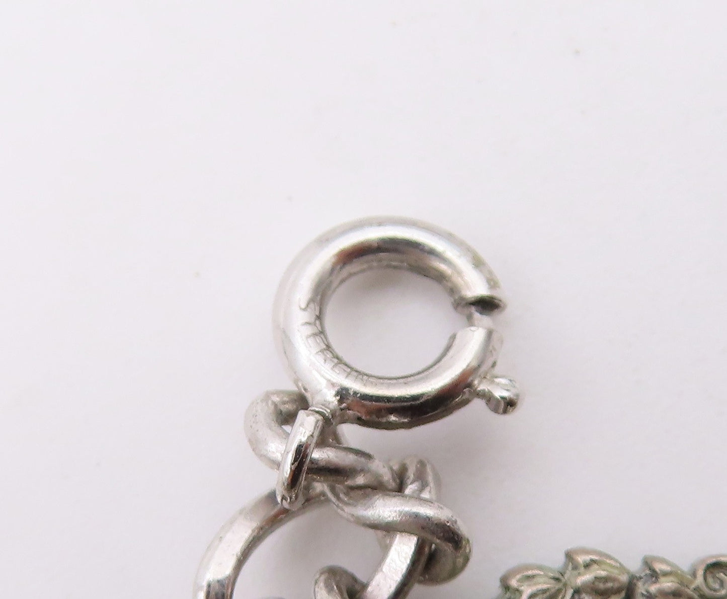 925 Sterling Silver Vintage Bracelet OC TANNER Attendance Award Charm  BT12155