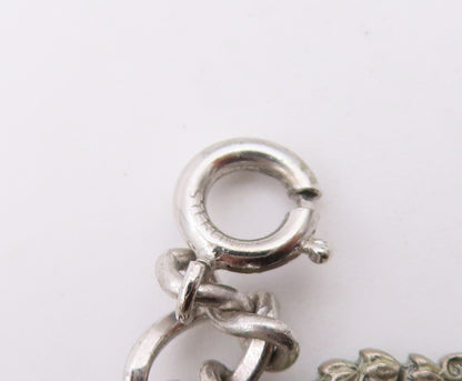 925 Sterling Silver Vintage Bracelet OC TANNER Attendance Award Charm  BT12155