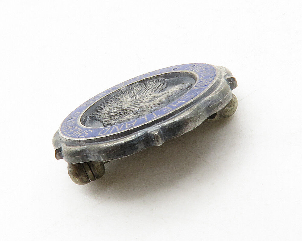 925 Sterling Silver  Vintage American Sheepdog Association Brooch Pin  BP5061