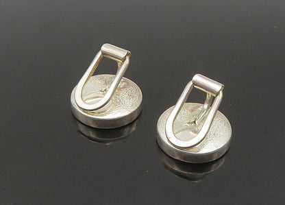 GES GESCH GERMANY 925 Silver   Vintage 2 Tone Etched Stud Earrings  EG11308