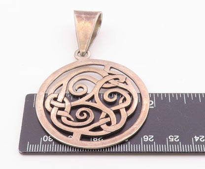 SILPADA 925 Sterling Silver  Vintage Oxidized Celtic Knot Swirl Pendant PT8017