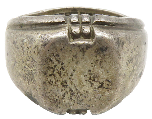 HAND & HAMMER 925 Silver  Vintage Dark Tone Smooth Dome Band Ring Sz 8 RG12196