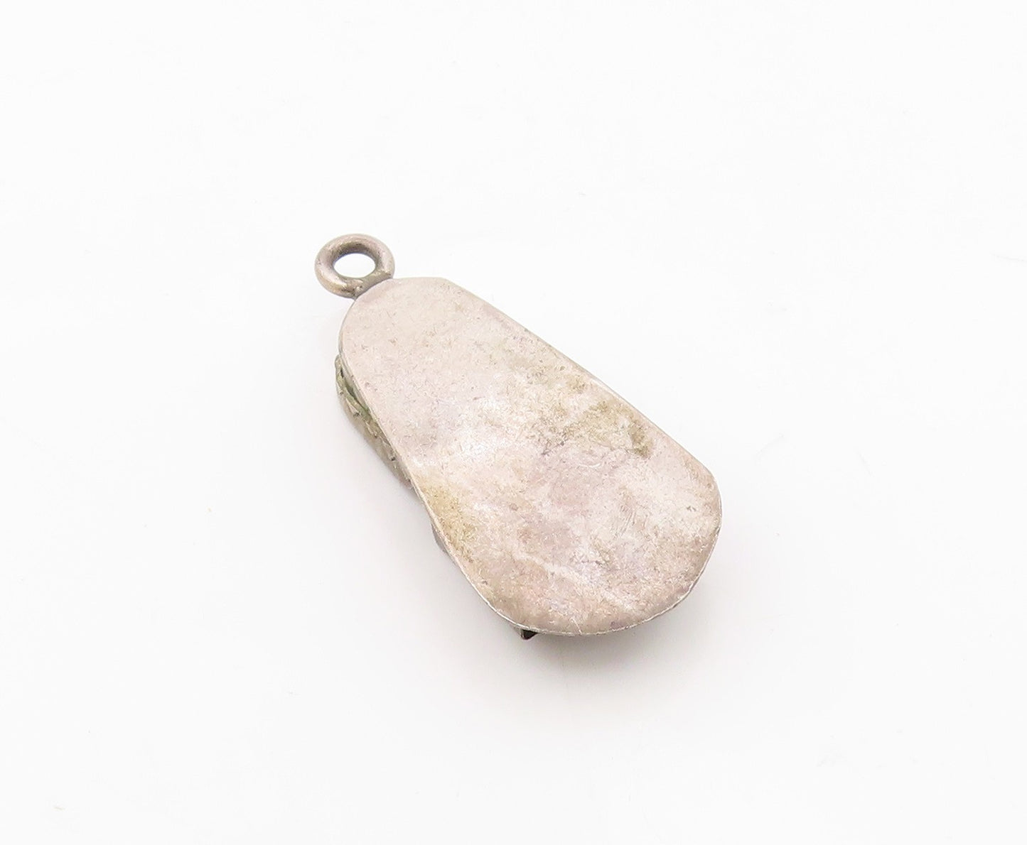 925 Silver Vintage Oxidized Sandal Etched Detail Pendant PT9210