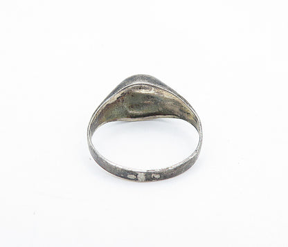 925 Silver Vintage Turquoise Petite Band Ring Sz 5.5 RG6081