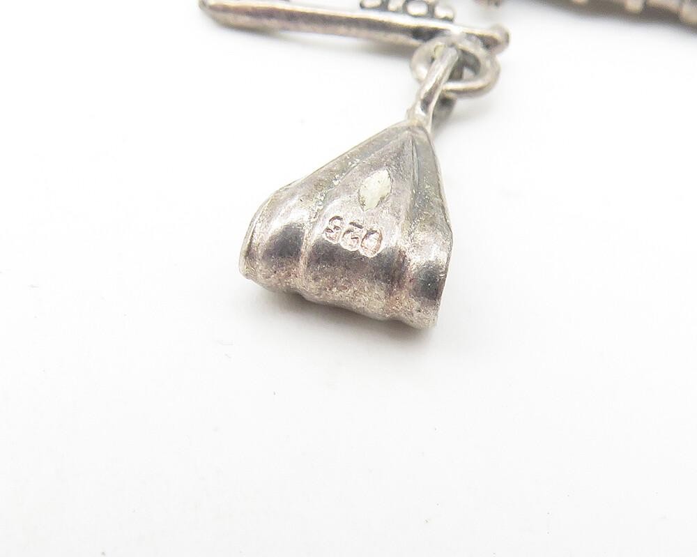 925 Sterling Silver  Vintage Old Fashioned Horse & Carriage Pendant  PT9143