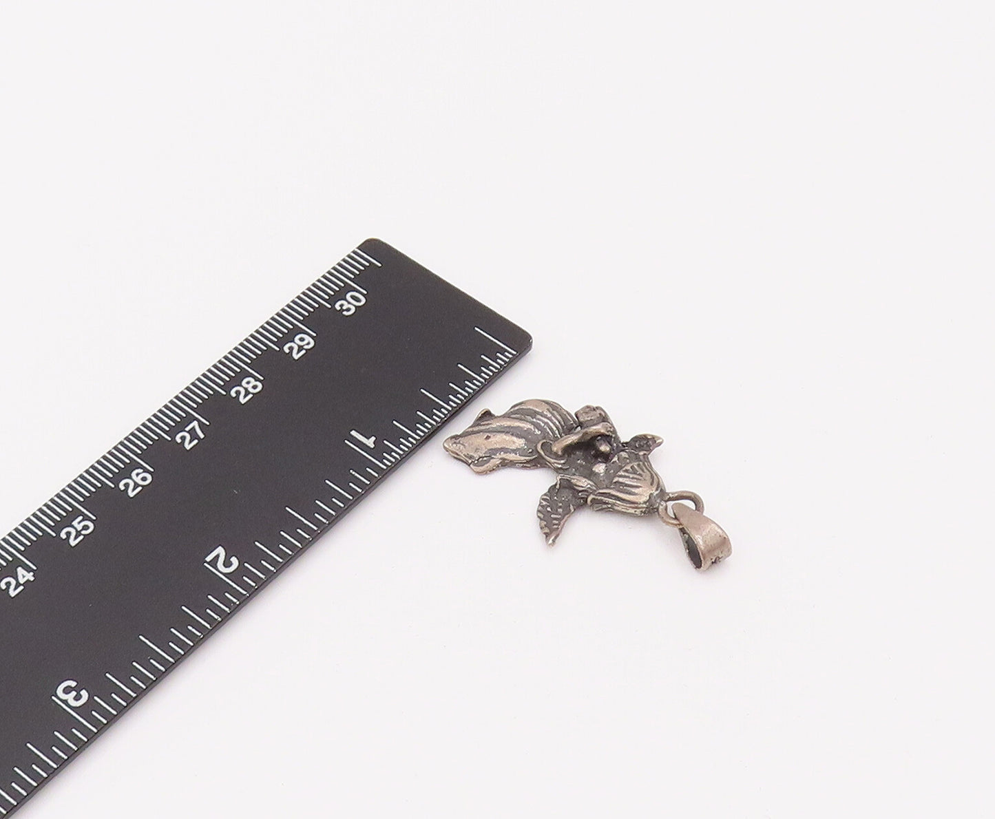 925 Sterling Silver  Vintage Mini Angle of Music Charm Pendant  PT22137
