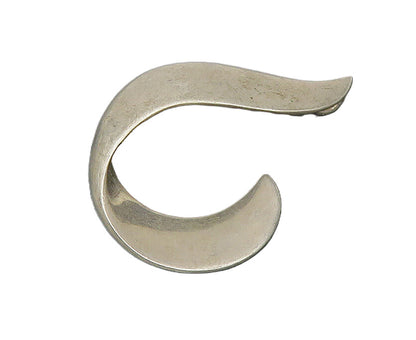 ESPO SIG 925 Sterling Silver  Vintage Smooth Shiny Swirl Brooch Pin  BP7032