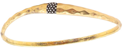 925 Sterling Silver Vintage Bracelet MICHAEL DAWKINS Gold Plated Bangle  BT11495