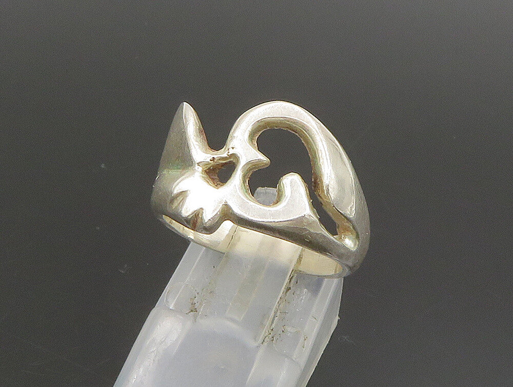 925 Sterling Silver  Vintage Arabic Calligraphy Band Ring Sz 6  RG24298